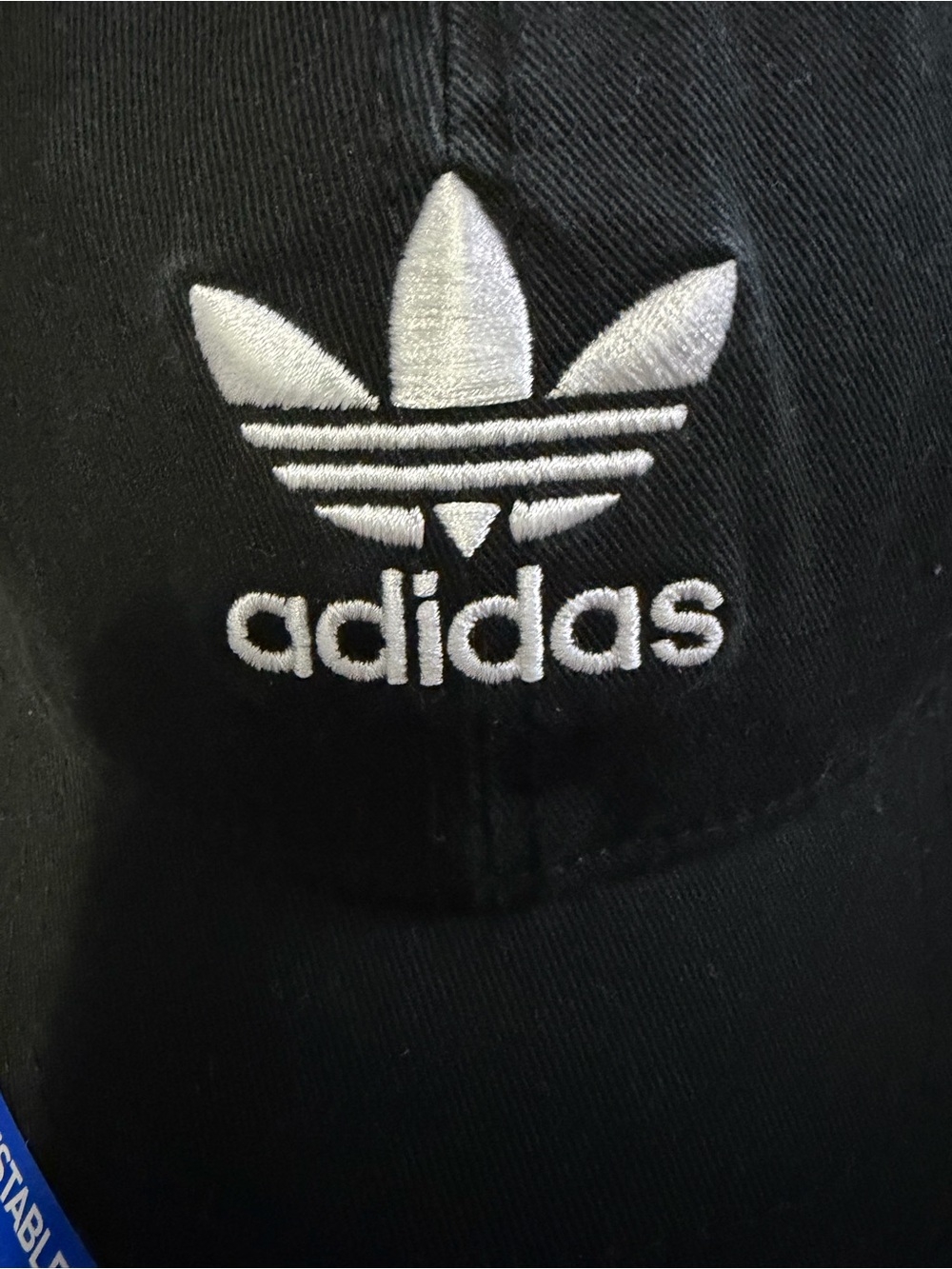 BNWT ADIDAS M ORIGINALS RELAXED STRAPBACK HAT CAP BLACK & WHITE #BH7137 OSFM - Picture 2 of 13